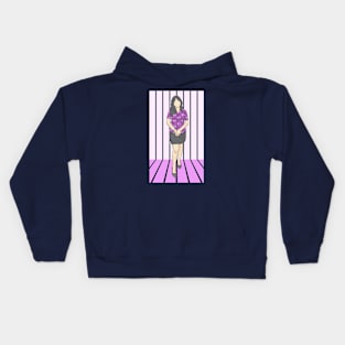 Violet Woman Sun Collection Kids Hoodie